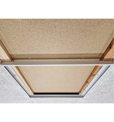Cadre Troldtekt encastré 60x60 - Pour panneau LED, compatible avec Troldtekt sans ajustement, bord blanc