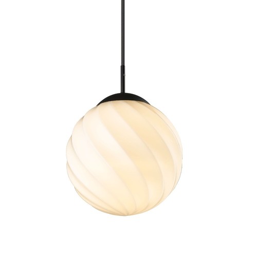 Halo Design - Suspension Twist Ø25cm E27 Boule Opale - noir