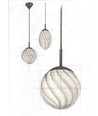 Halo Design - Suspension Twist Ø25cm E27 Boule Opale - noir