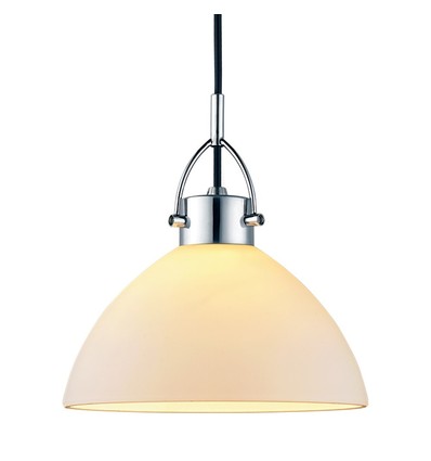 Halo Design - Suspension DENVER Ø26 verre opale/chrome