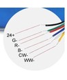 Ruban LED COB 5m 21W/m RGB+CCT RA90 - 24V DC, IP20, COB LED