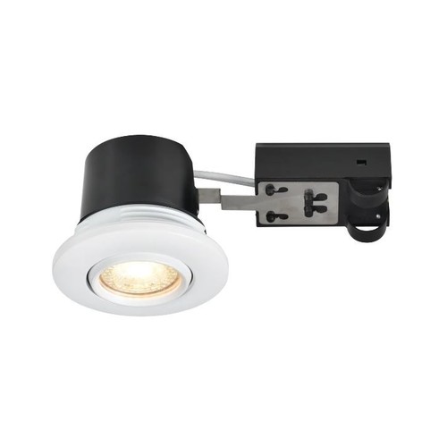 Spot encastrable Nordlux Umberto - GU10, blanc mat, IP44, approuvé pour isolation