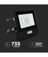 Projecteur LED 10W - IP65, avec détecteur, puce LED Samsung