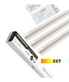 Ensemble de rails LED Zigbee Troldtekt 3x60 cm - CCT, encastré, Akustilight incluant câbles et driver