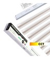 Ensemble Rail LED Zigbee Troldtekt 6x60 cm - CCT, Encastré, Akustilight incluant câbles et driver