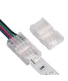 Connecteur fin pour bande LED à fils libres - 10mm, RGB, IP20, 5V-24V