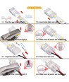 Connecteur pour bande LED mince pour fils détachés - 8mm, monochrome, IP20, 5V-24V