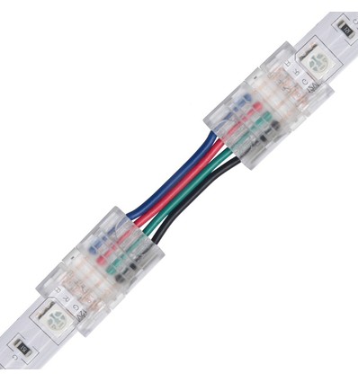 Raccord mince avec câble pour bande LED - 10mm, RGB, IP20, 5V-24V