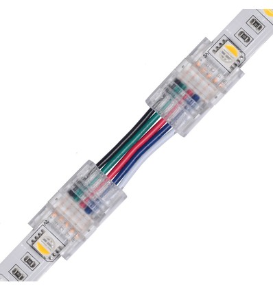 Connecteur fin avec câble pour bande LED - 10 mm, RGBW, IP20, 5V-24V