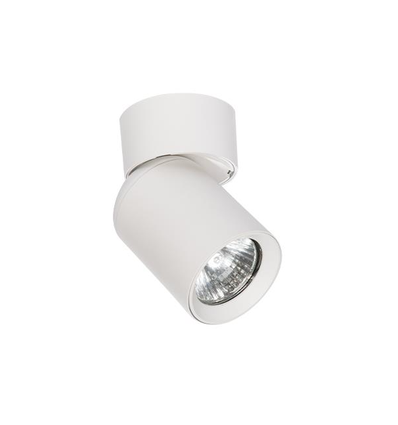 Spot de plafond LED GU10 - Blanc, orientable, montage en saillie, sans source lumineuse