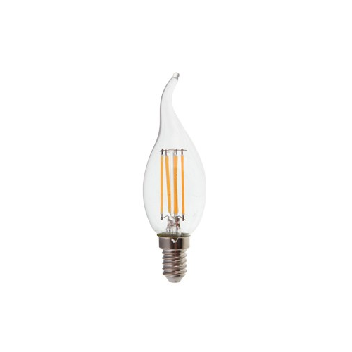Ampoule flamme LED E14 4W - Filament, blanc chaud