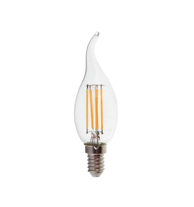 Ampoule flamme LED E14 4W - Filament, blanc chaud