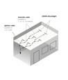 Kit rails LED Troldtekt 6x60 cm - Encastré, Triac dimmable, Akustilight incl. câbles et driver