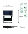 Projecteur solaire LED 2W - Batterie intégrée, avec capteur, extérieur, lampe de travail