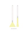 Chloe Slim GU11 - Base 250V IP20 40x500+1m Câble, Blanc, Angle de faisceau réglable, Sans source lumineuse