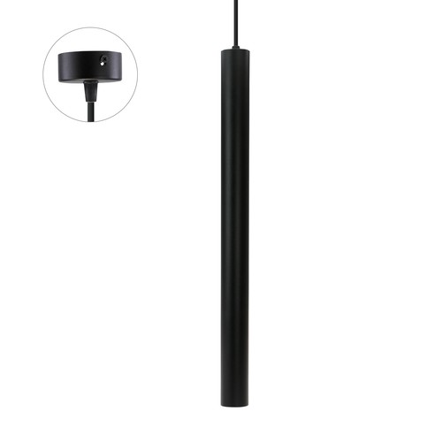 CHLOE Slim GU11/MR11 Suspension Base 250V IP20 40x500+1m Câble, Noir, Angle de Faisceau Réglable, Sans Source Lumineuse