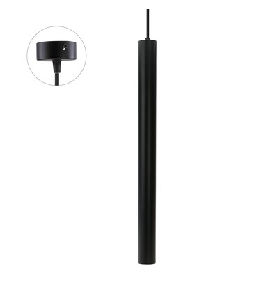 CHLOE Slim GU11/MR11 Suspension Base 250V IP20 40x500+1m Câble, Noir, Angle de Faisceau Réglable, Sans Source Lumineuse