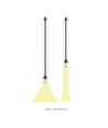 CHLOE Slim GU11/MR11 Suspension Base 250V IP20 40x500+1m Câble, Noir, Angle de Faisceau Réglable, Sans Source Lumineuse