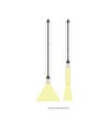 Suspension triphasée GU11/MR11 CHLOE SLIM - Sans source lumineuse, 250V, IP20, 40x50cm+1m de câble, Noir