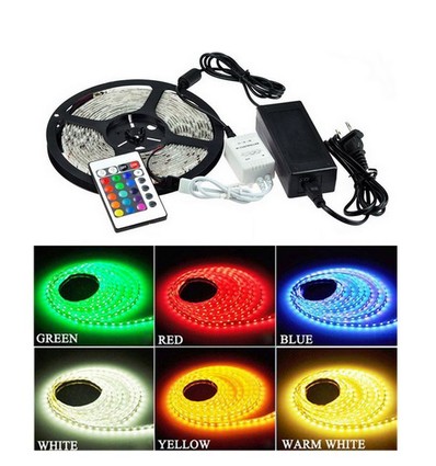 Kit RGB : bande LED 5m 30 LED, 4,8W, contrôleur et transformateur