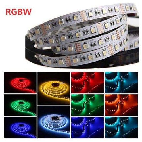Kit RGB+WW : bande LED 5m, 60 LED, 10,8W, contrôleur et transformateur