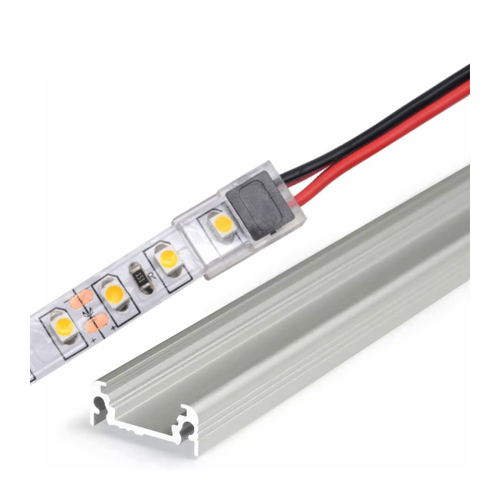 Connecteur pour bande LED 8 mm à fils séparés - Fin, IP20, pour bandes unies, pour profils en aluminium