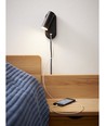 Applique murale EGO LED avec USB et gradation tactile, 4,5W, Nielsen Light - noir
