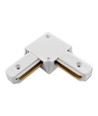 Outlet : Rail monophasé 230V, angle 90 degrés Blanc