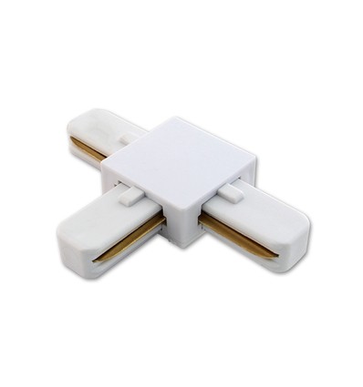 Outlet : Rail 1 phase 230V, Connecteur en T Blanc