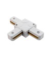 Outlet : Rail 1 phase 230V, Connecteur en T Blanc