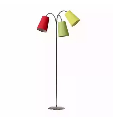 Lampadaire E14 Salsa de Nielsen Light en rouge, jaune et vert