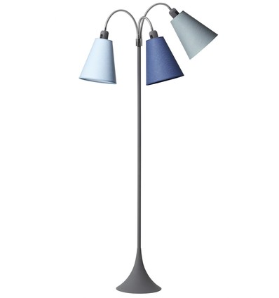 Lampadaire E27 TRAFIK, Nielsen Light - Gris - Bleu Dala, turquoise, bleu clair