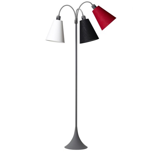 Lampadaire E27 TRAFIK, Nielsen Light - Gris - Blanc, noir, rouge
