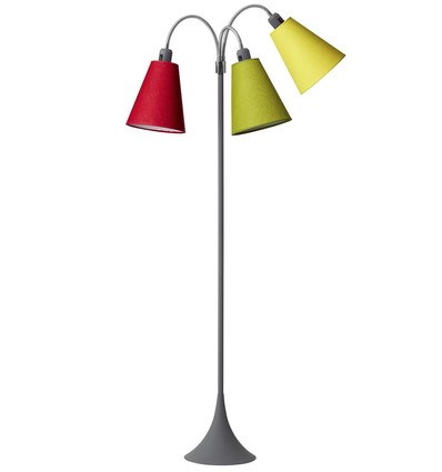 Lampadaire E27 TRAFIK, Nielsen Light - Gris - Citron vert, jaune, rouge