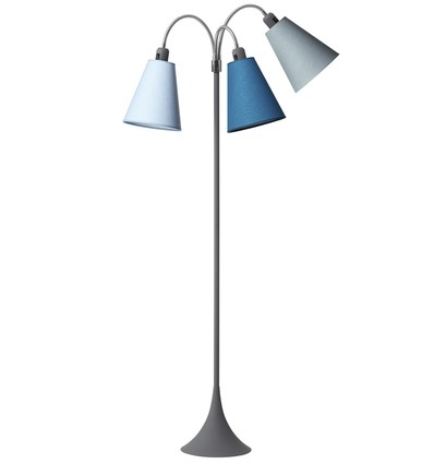 Lampadaire E27 TRAFIK, Nielsen Light - Gris - Turquoise, bleu clair, pétrole