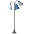 Lampadaire E27 TRAFIK, Nielsen Light - Gris - Turquoise, bleu clair, pétrole