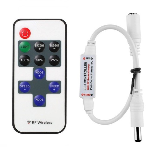 Variateur sans fil avec télécommande - RF sans fil, fonction mémoire, 12V (30W)