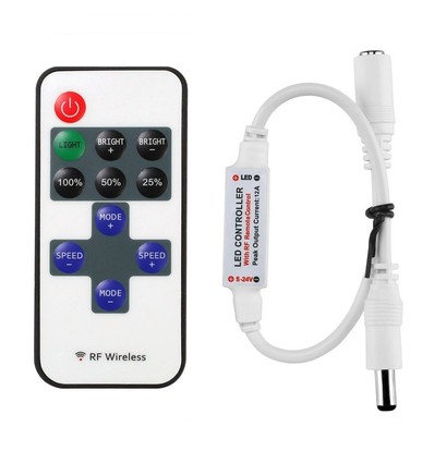 Variateur sans fil avec télécommande - RF sans fil, fonction mémoire, 12V (30W)