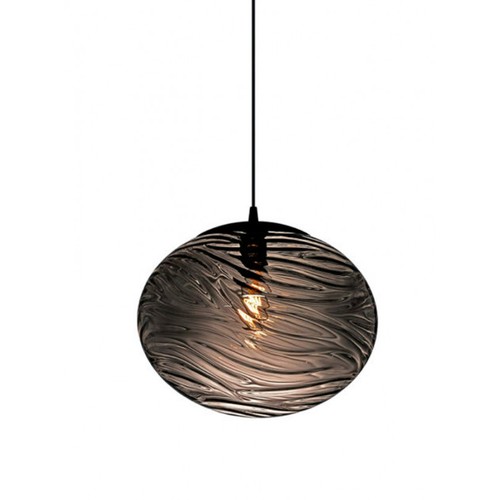 Halo Design - Suspension artisanale Ø38, verre fumé