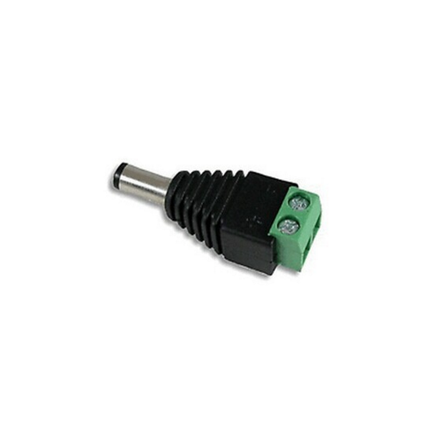 Connecteur mâle DC - Avec bornes à vis, 12V (Max 60W), 24V (Max 120W)
