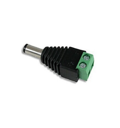 Connecteur mâle DC - Avec bornes à vis, 12V (Max 60W), 24V (Max 120W)