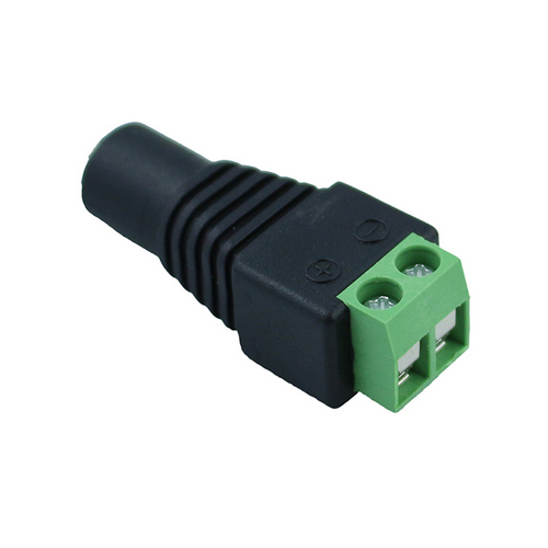 Connecteur DC femelle - Avec bornes à vis, 12V (Max 60W), 24V (Max 120W)