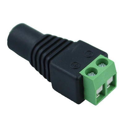Connecteur DC femelle - Avec bornes à vis, 12V (Max 60W), 24V (Max 120W)