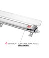 Réglette LED Limea T8 60cm, câblage traversant - Pour 1x tube LED 60cm, IP65 étanche