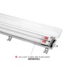 Réglette LED T8 Limea 60cm, câblage traversant - Pour 2x tubes LED 60cm, IP65 étanche