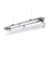 Réglette 120cm + 2x tubes LED T8 - IP65, câblage traversant