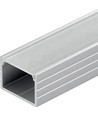 Profilé alu 18x13 pour ruban LED IP65 & IP68 - Large, 1m, avec diffuseur givré et clips, anodisé