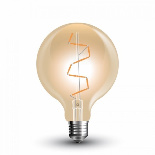 Ampoule globe LED E27 4W - Ø9,5 cm, Filament carbone, blanc extra chaud, 2200K