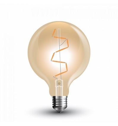 Ampoule globe LED E27 4W - Ø9,5 cm, Filament carbone, blanc extra chaud, 2200K