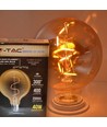 Ampoule globe LED E27 4W - Ø9,5 cm, Filament carbone, blanc extra chaud, 2200K